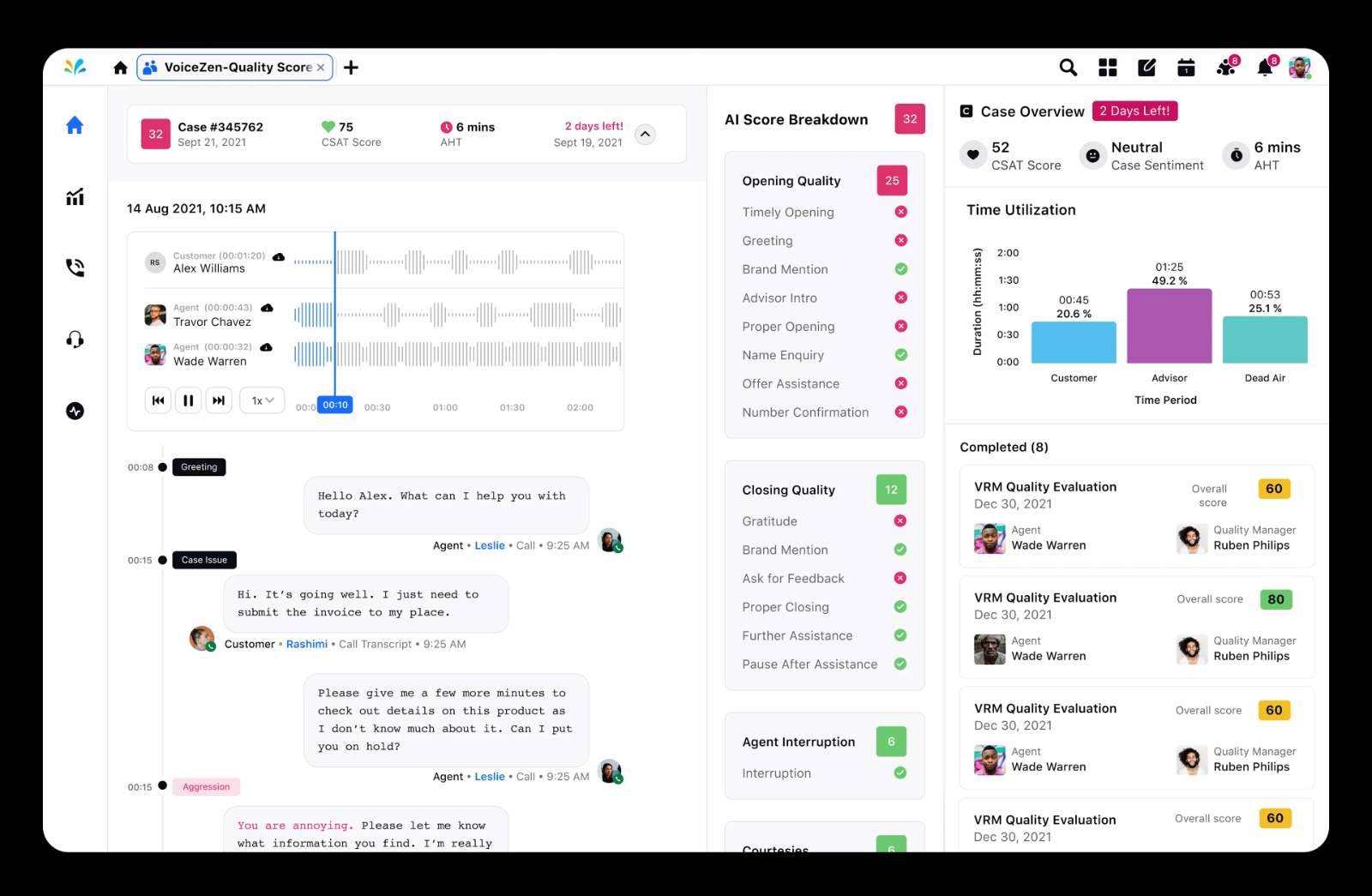 Automated quality scoring