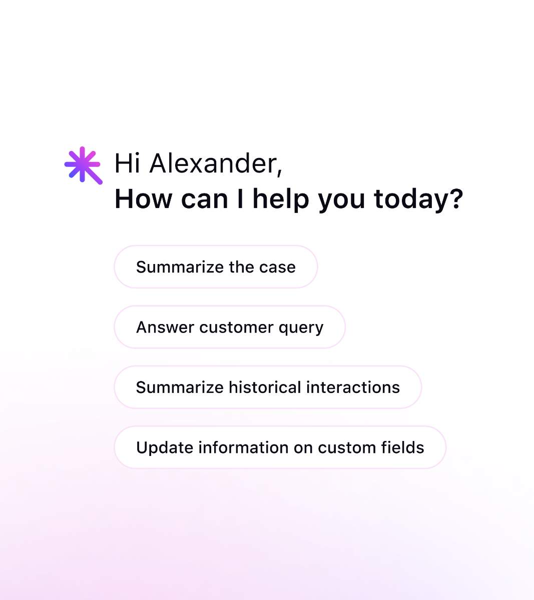 Sprinklr AI Copilot in the agent desktop