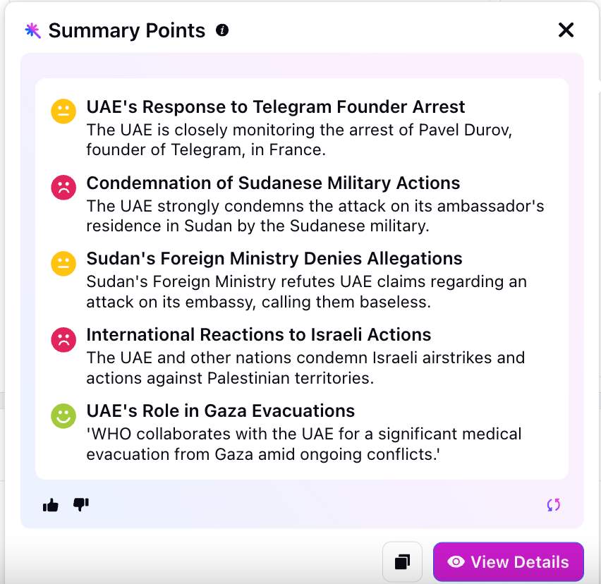 AI summary of trending topics